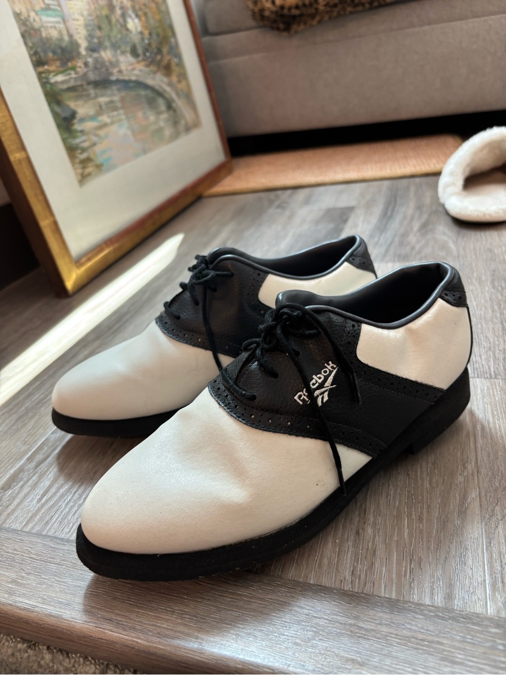 Reebok Women’s Golf Black & White Saddle Oxford Shoes